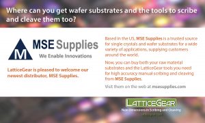 LatticeGear welcomes our newest distributor, MSE Supplies